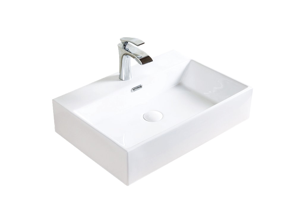 Bath Raylee Ceramic Vessel Bathroom Sink/Basin with Overflow, Glossy White X2I4 - product image 1