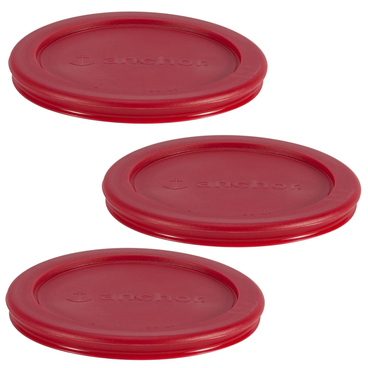 Plastic Lid Set, Red, 3-pc x 2-Cup V9M1 - product image 1