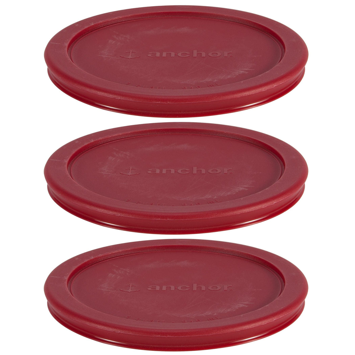 Plastic Lid Set, Red, 3-pc x 4-Cup H9F3 - product image 1