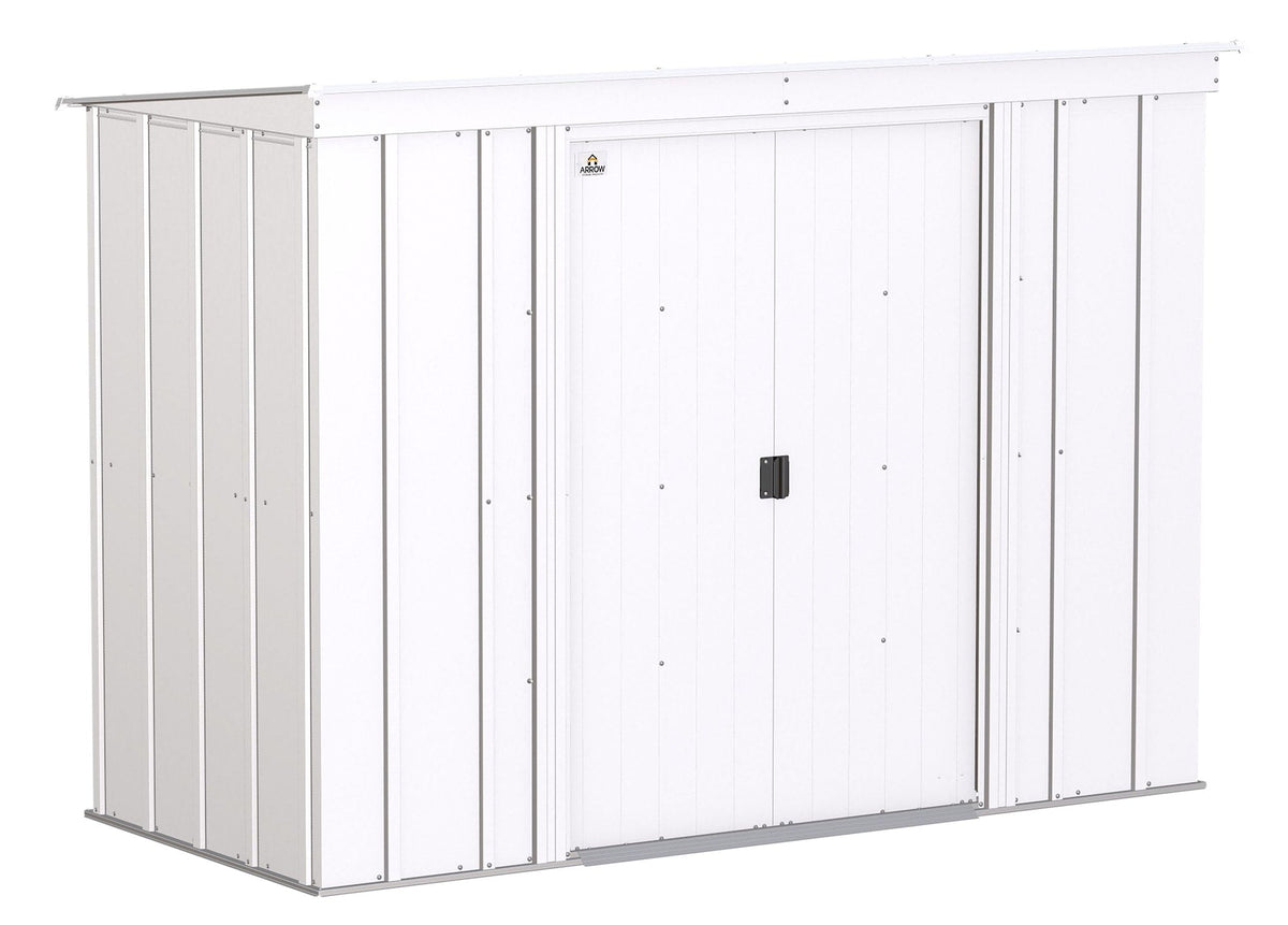 Classic Galvanized Steel Storage Shed, Flute Grey, 8-ft x 4-ft V1H7 - product image 1