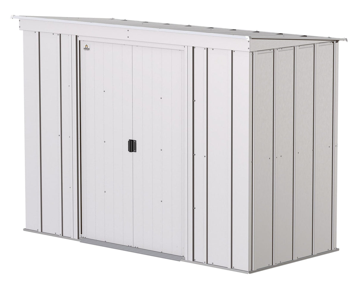 Classic Galvanized Steel Storage Shed, Flute Grey, 8-ft x 4-ft V1H7 - product image 2