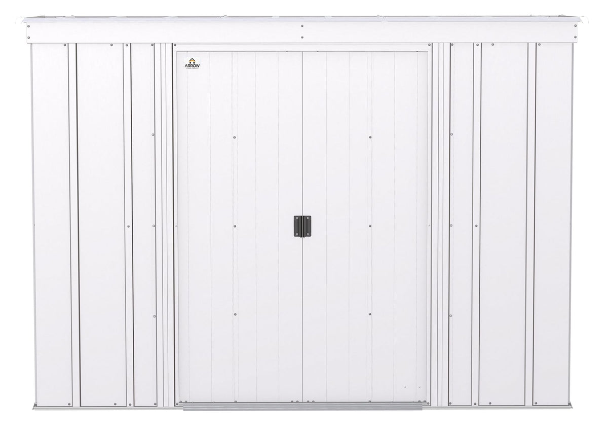 Classic Galvanized Steel Storage Shed, Flute Grey, 8-ft x 4-ft V1H7 - product image 3