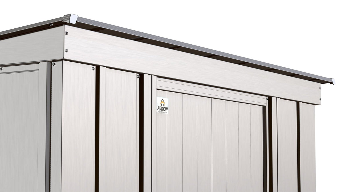 Classic Galvanized Steel Storage Shed, Flute Grey, 8-ft x 4-ft V1H7 - product image 8