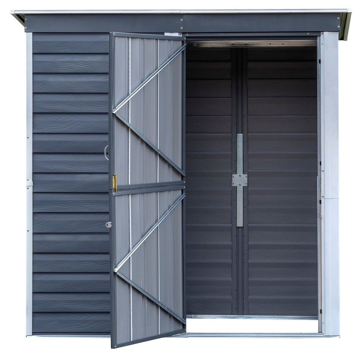 Shed-in-a-Box Steel Storage Shed, Charcoal/Cream, 6-ft x 4-ft V3C4 - product image 7