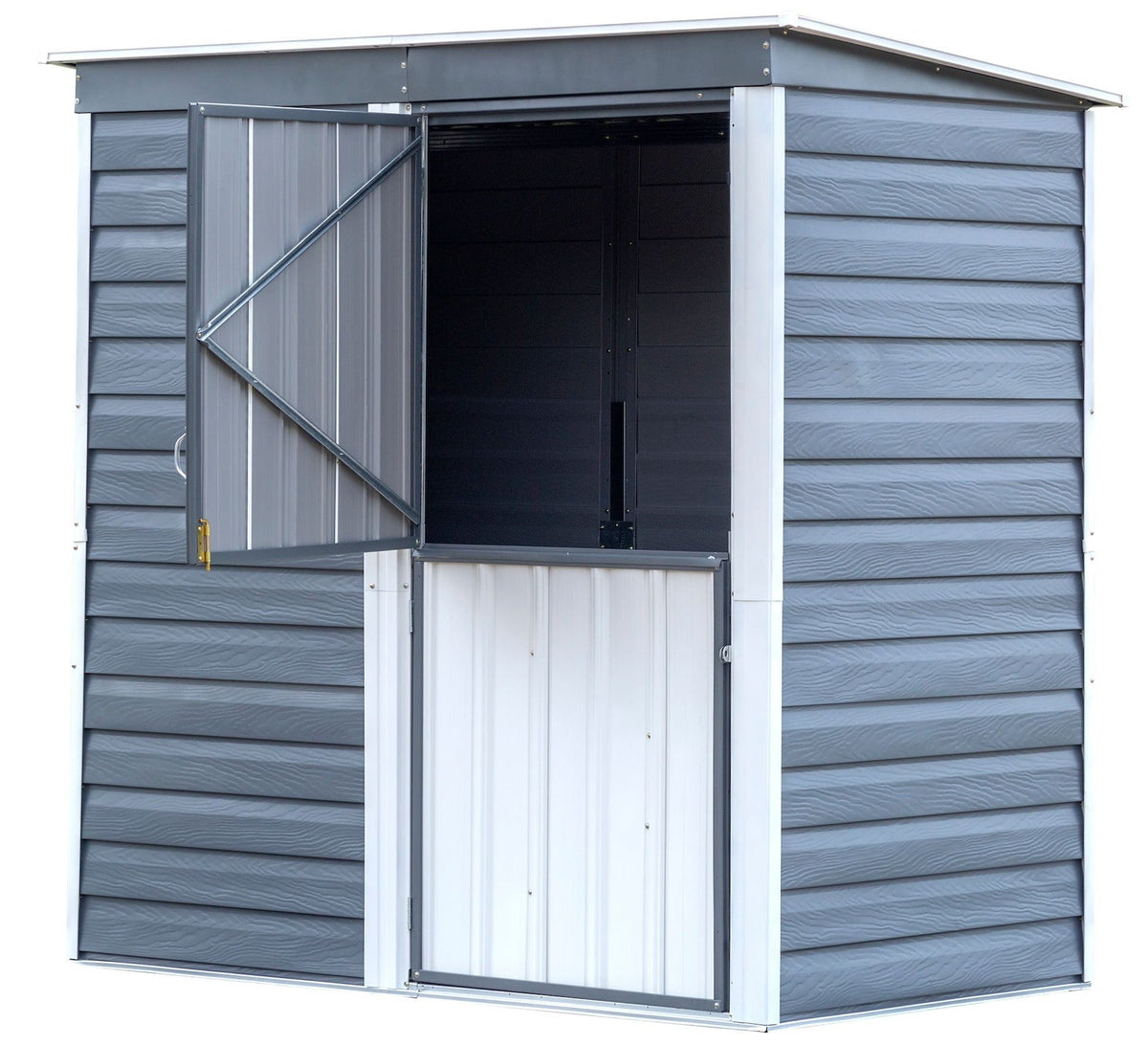 Shed-in-a-Box Steel Storage Shed, Charcoal/Cream, 6-ft x 4-ft V3C4 - product image 8