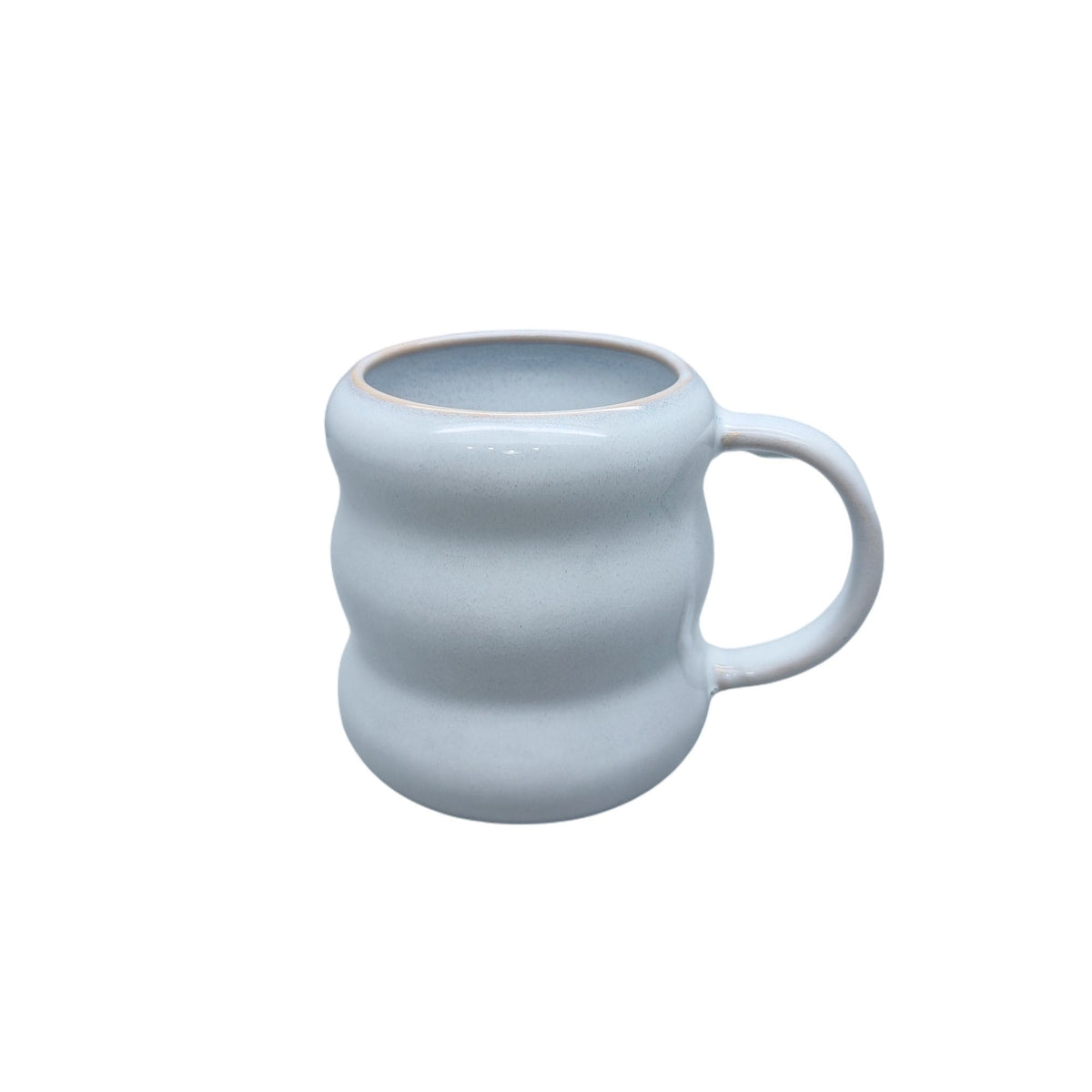 Durable Stoneware Ripple Mug, White, 14-oz B6B7 - product image 1