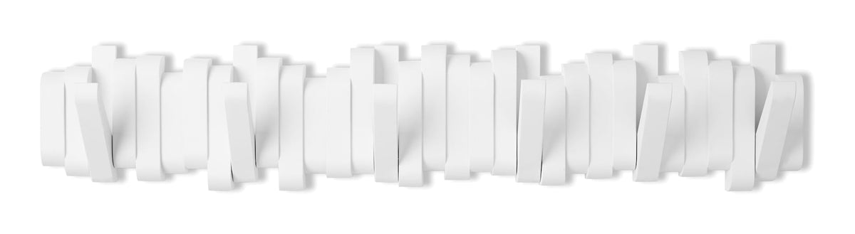 Flemington Steel 6-Hook Flip Down Rail, White, 24-in W1W0 - product image 1