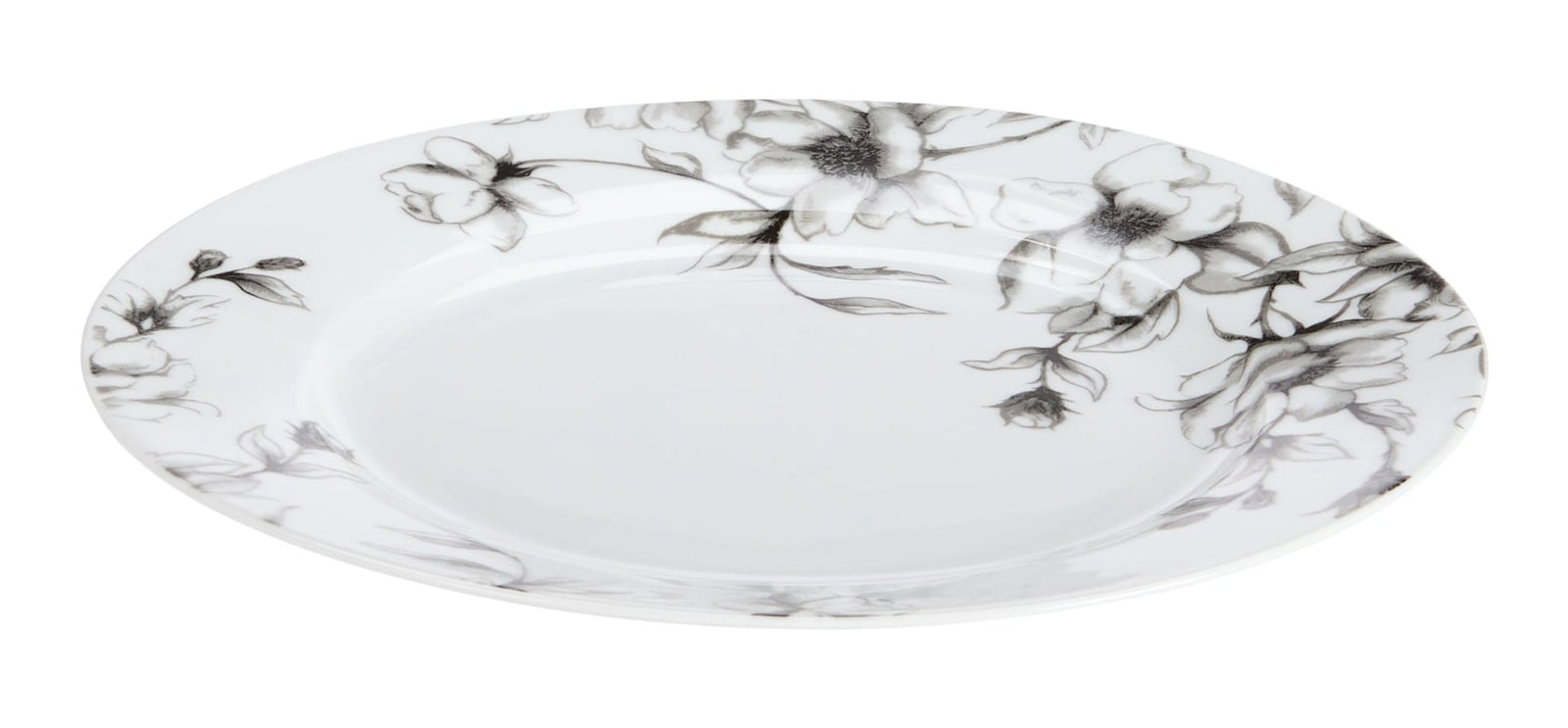 Wild Rose Dinner Plate, 1-pc, White, Dishwasher & Microwave-Safe C2U5 - product image 1