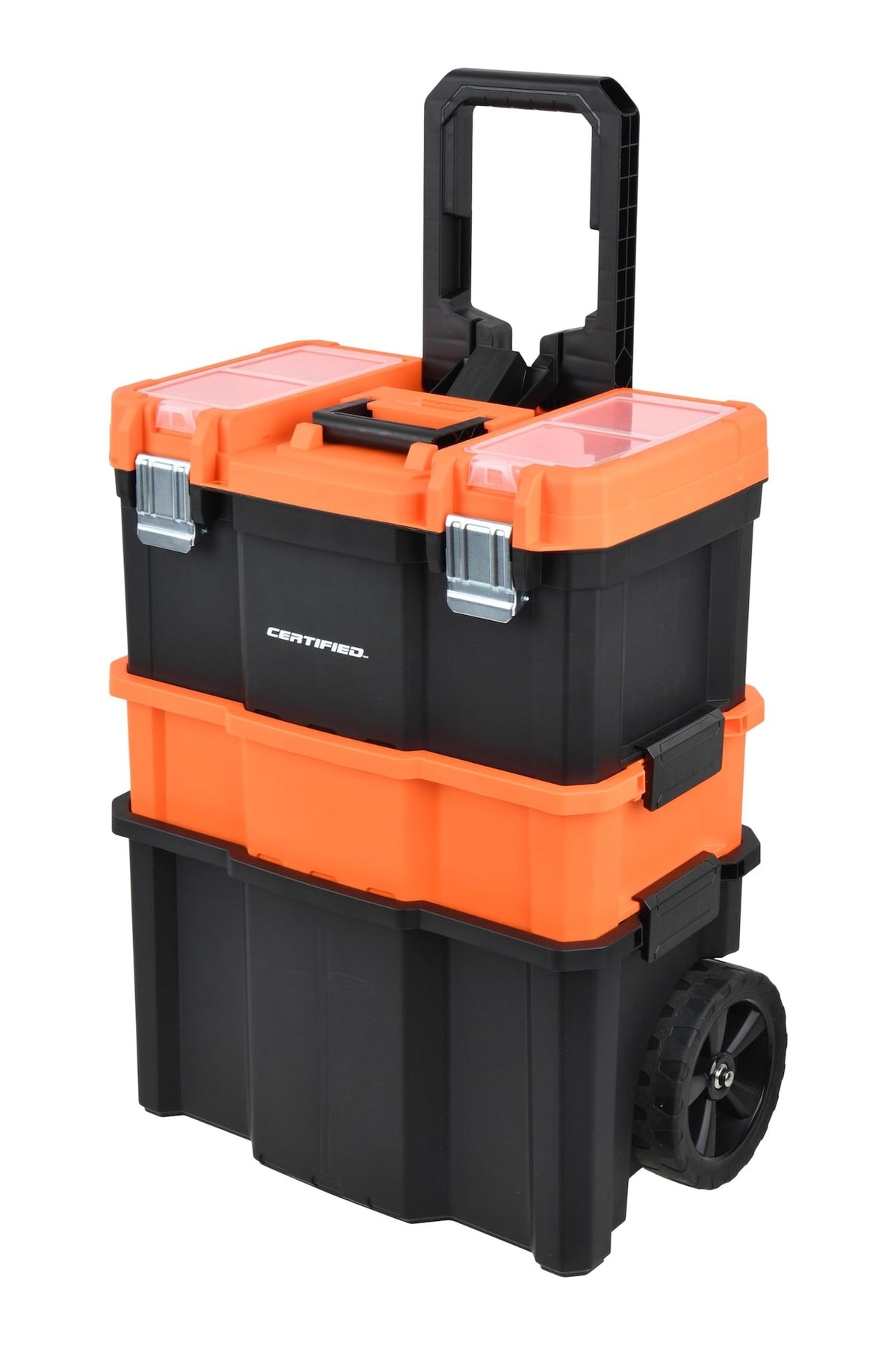 Rolling Mobile Toolbox with 2 Organizers, Orange D8J4 - product image 1