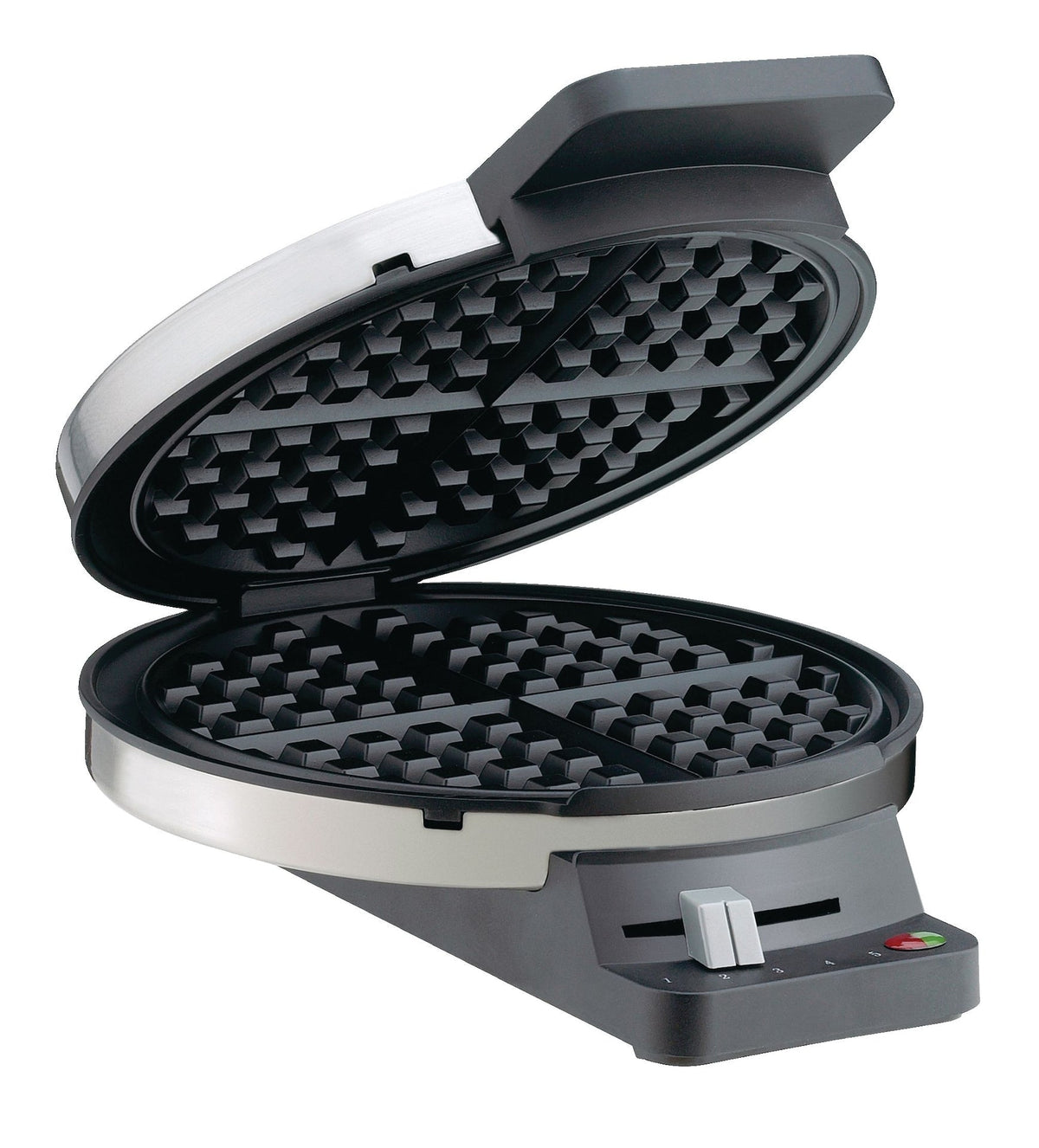 Round, Non-Stick Waffle Maker, Stainless Steel O0T3 - product image 2