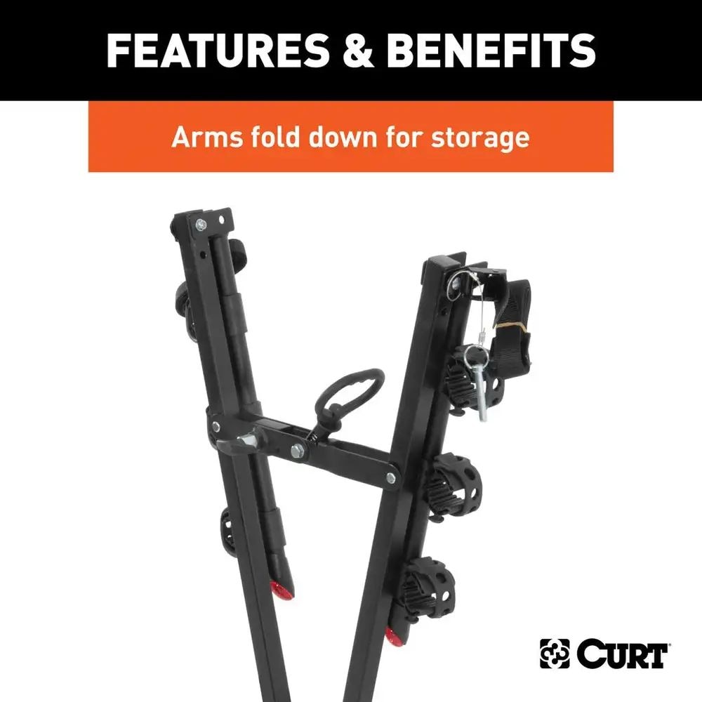 18013 Clamp-On 3-Bike Hitch Mount Bike Rack, Fits Over 2-in Receiver, Black V5X4 - product image 3