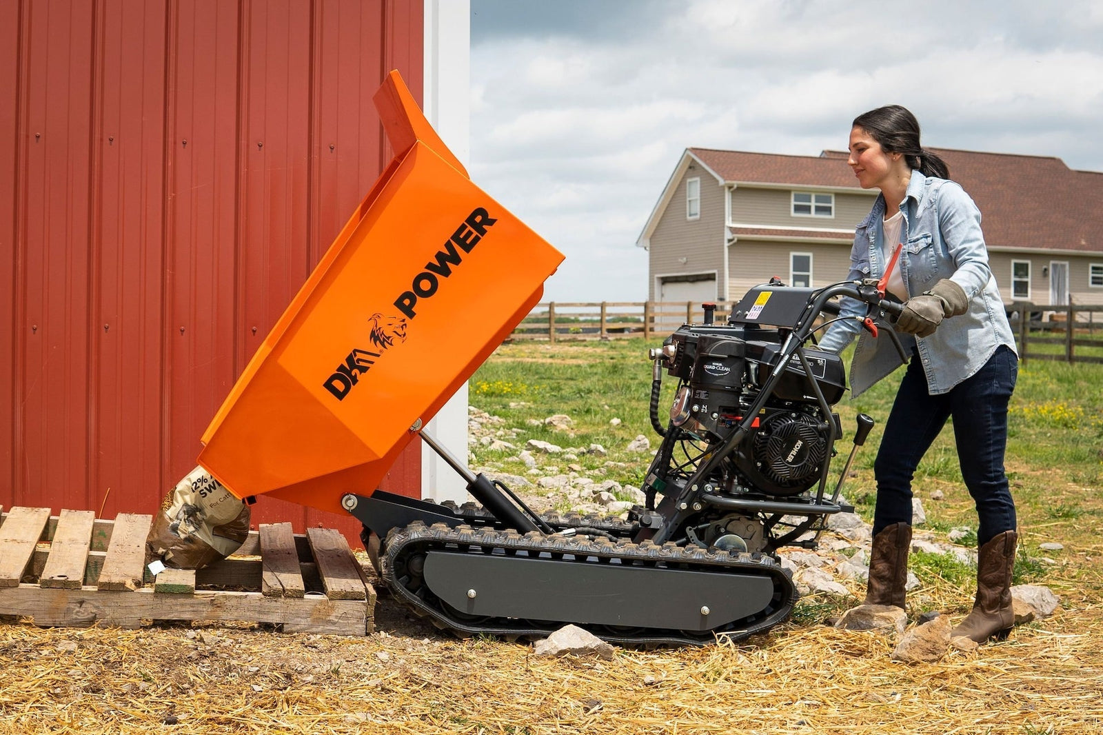 DK2 POWER by Marlon 1100 lb 9.5HP 277 cc Hydraulic Dump Cart P6W8 - product image 5