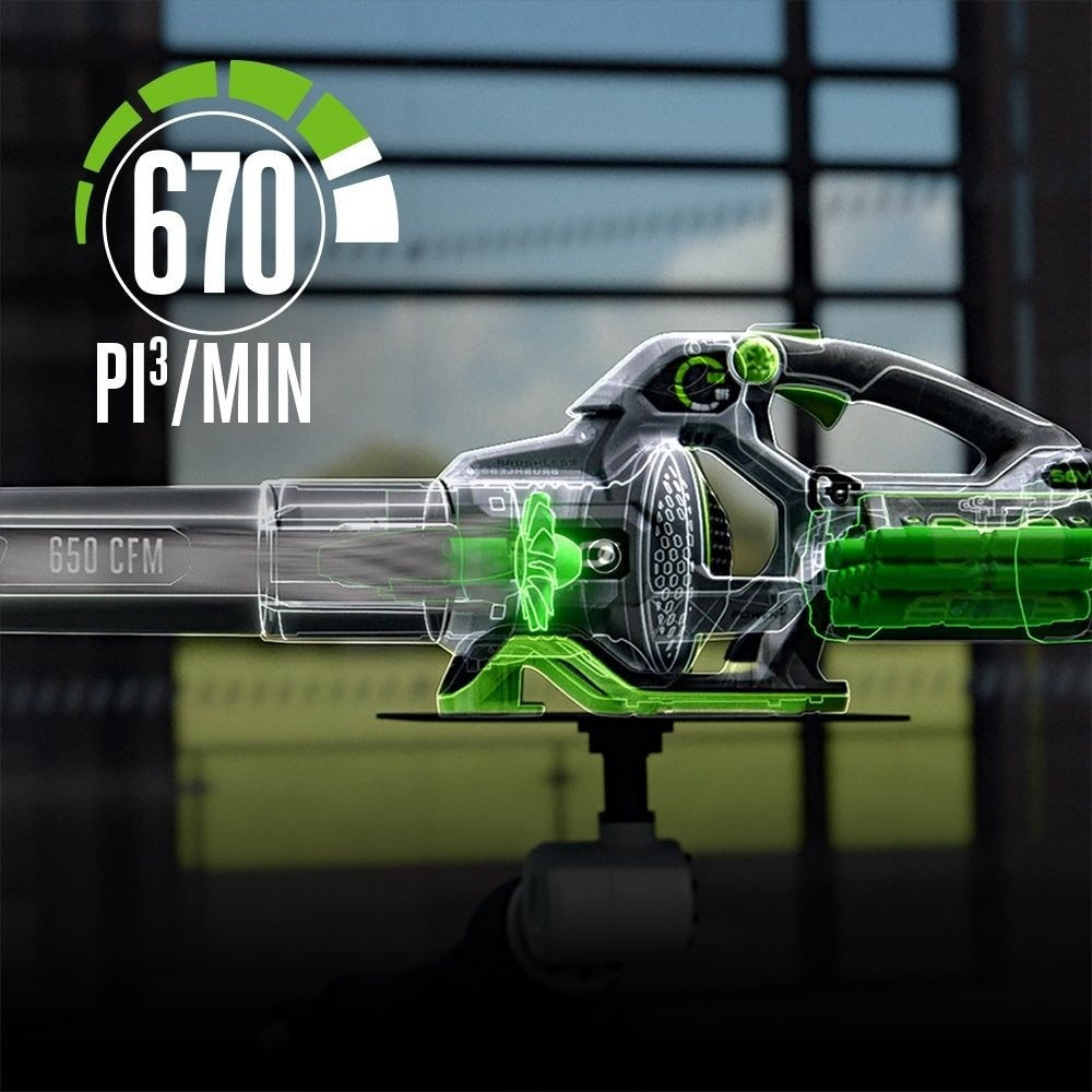 56V Brushless Cordless 670 CFM Leaf Blower, Includes (1) 4.0Ah Battery and (1) 320W Charger, LB6703 Z5S8 - product image 5