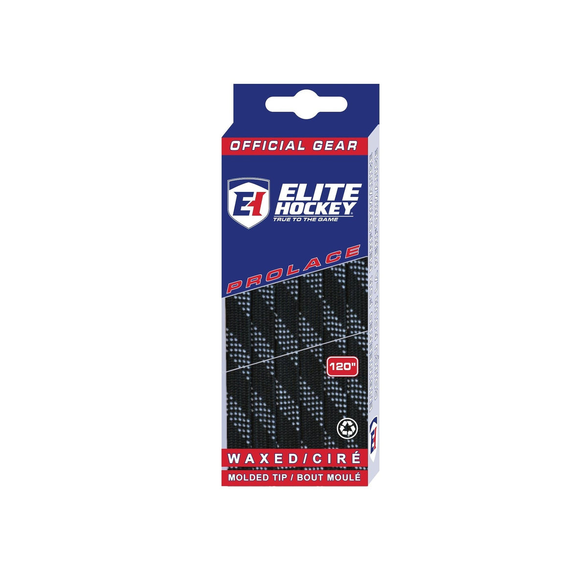 Hockey Prolace Skate Laces, Waxed, Black, Assorted Sizes E2T5 - product image 1