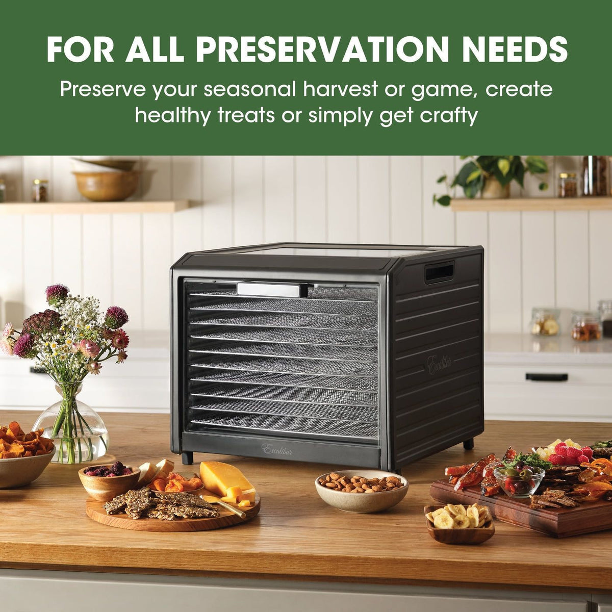 Performance Series 10-Tray Food Dehydrator, Steel, 700W, Stainless Steel, Black L6H0 - product image 6