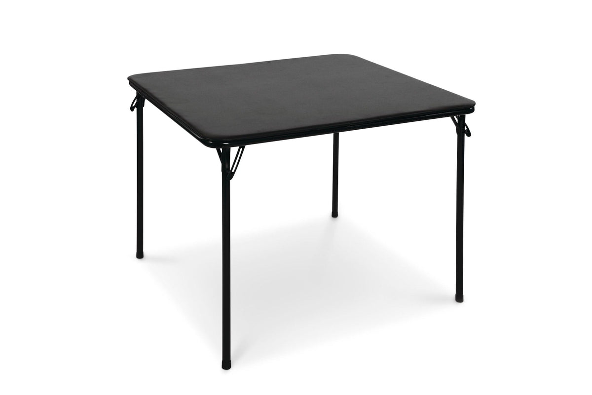 34-in x 34-in Portable Vinyl Top Metal Folding Card Game/Activity Table, Black U9K9 - product image 1
