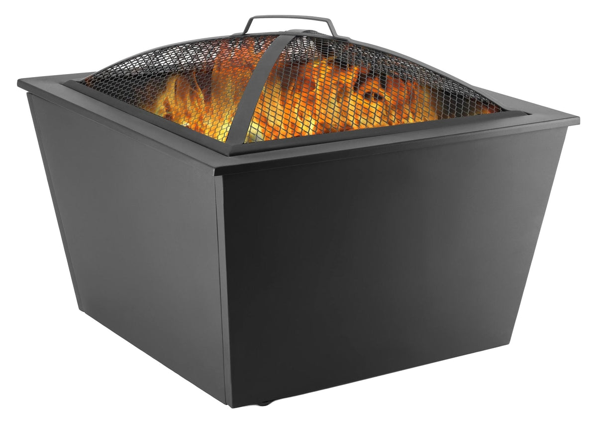 Lyall Square Outdoor Wood Firepit, 20-in, Black W5W1 - product image 4