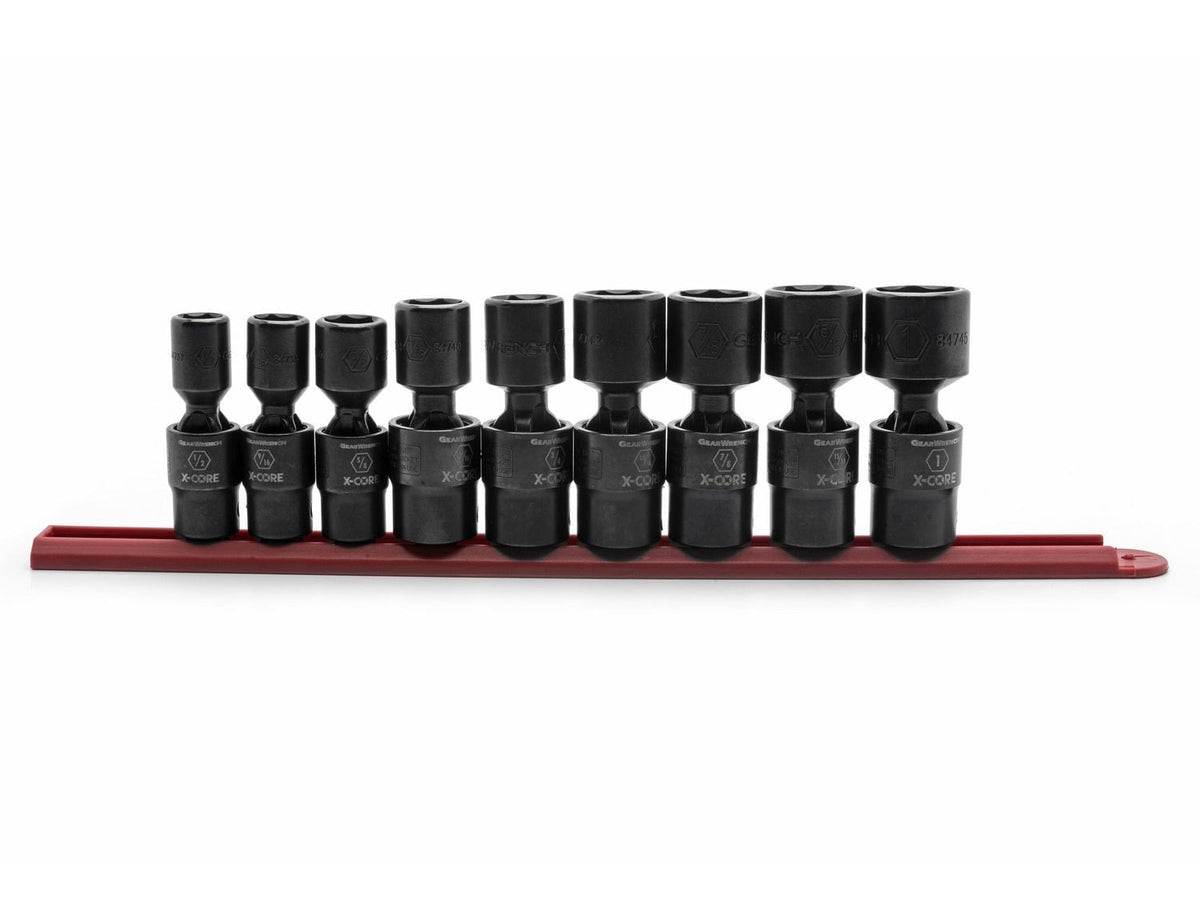 6 Point Standard Drive X-Core Pinless Universal Impact Socket Set, SAE, 1/2-in, 9-pc P3Y4 - product image 1
