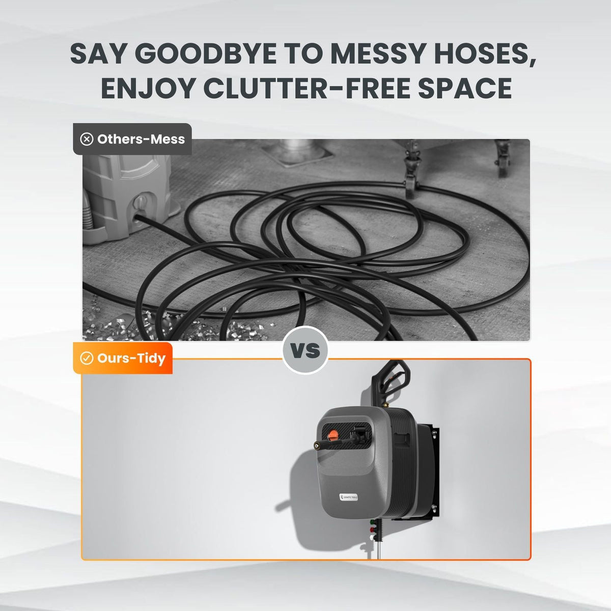 Tools Grandfalls G20 Wall Mounted 1900 PSI 2.2 GPM Brushless Electric Pressure Washer with 65-ft Retractable Hard Hose F7T8 - product image 6