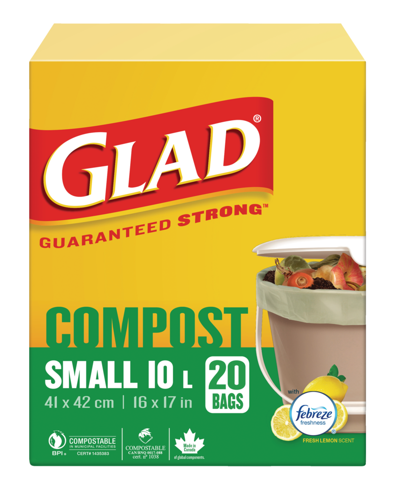 Small 100% Compostable Febreze Lemon Scented Food Waste Bags, 20-pk, 10-L Z1V8 - product image 3