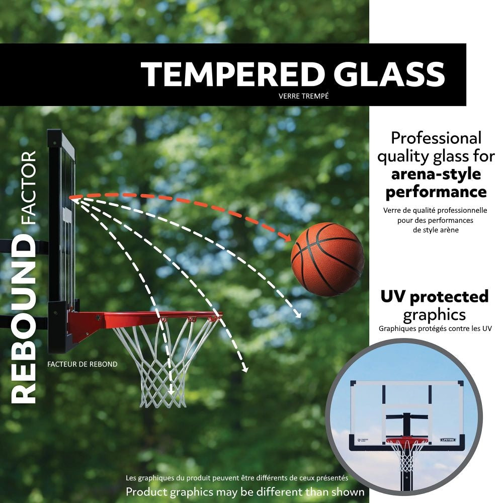 Mommoth Bolt Down Basketball Hoop with 60-in Tempered Glass T0R1 - product image 5