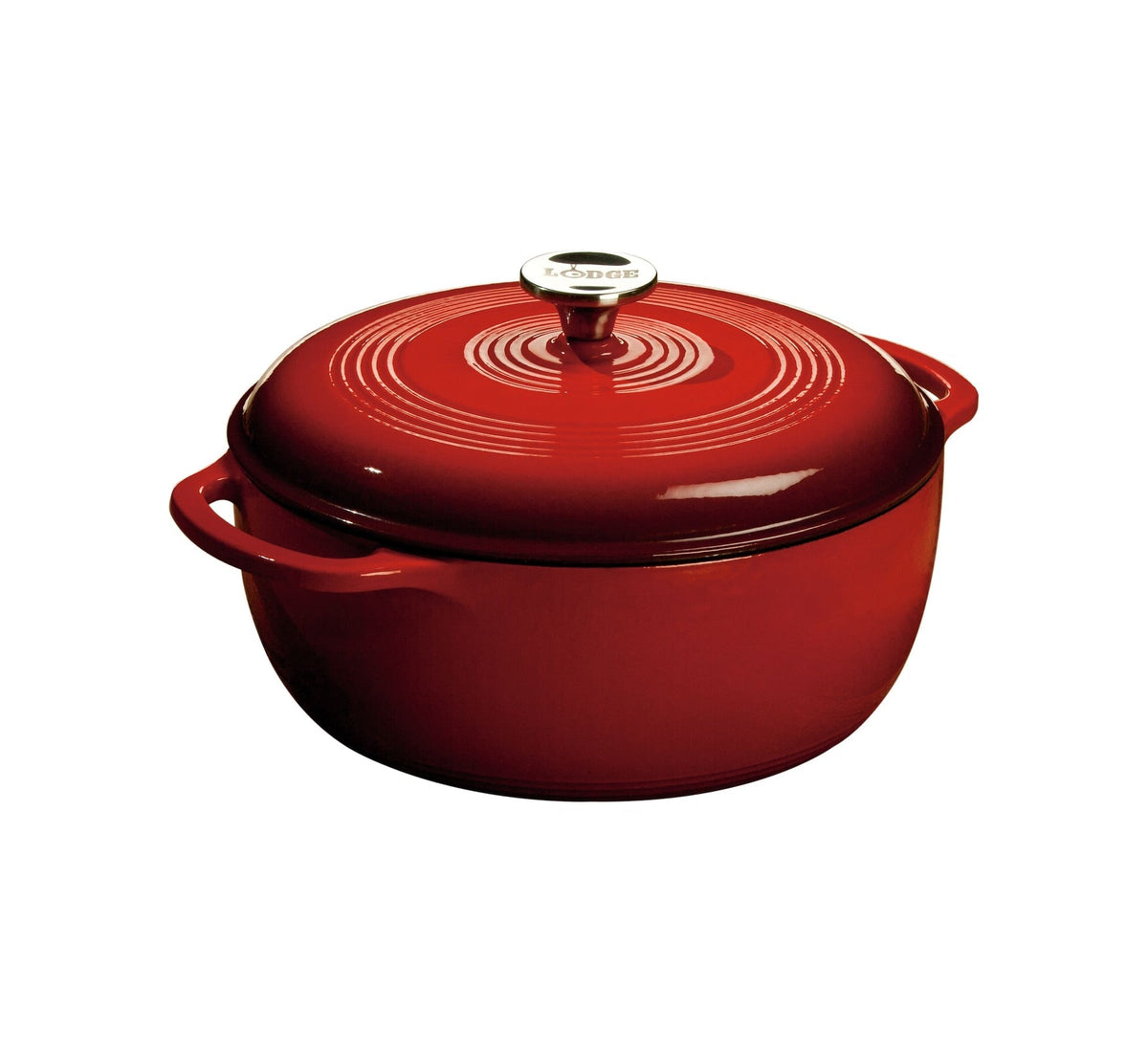 Enamel Cast Iron Dutch Oven, Red, 6-qt N1Y7 - product image 2