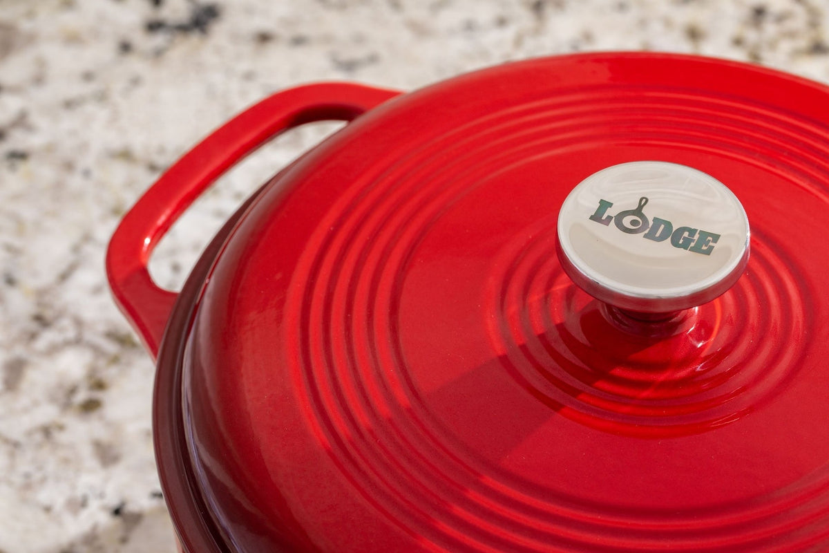 Enamel Cast Iron Dutch Oven, Red, 6-qt K8S8 - product image 6