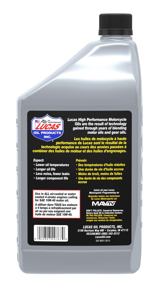 Oil High Performance Motorcycle Oil SAE, 946-mL B9A1 - product image 2