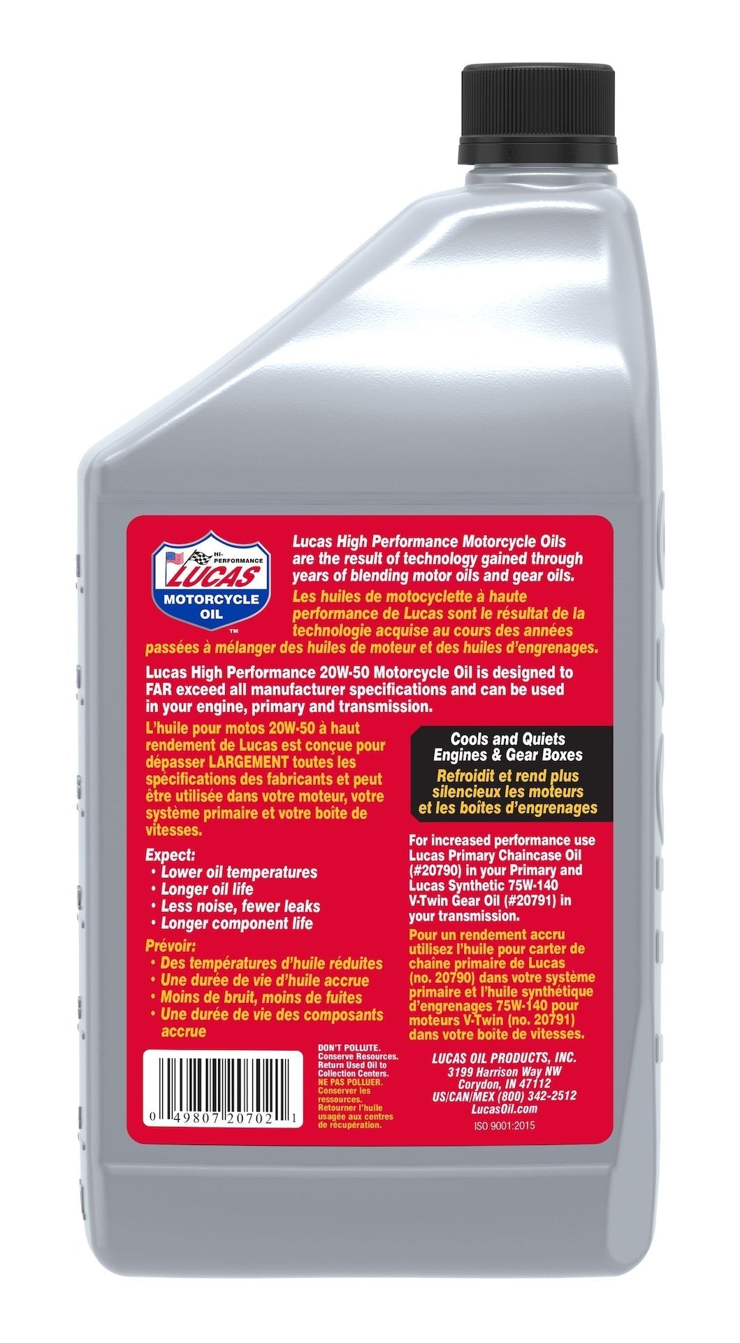Oil High Performance Synthetic Motorcycle Oil SAE, 946-mL R2M9 - product image 2
