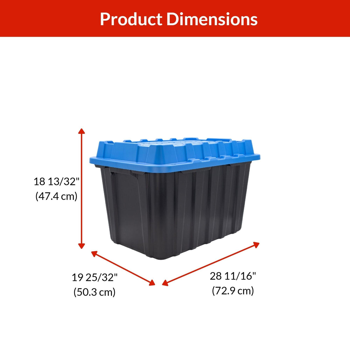 Heavy-Duty Polypropylene Tote with Domed Lid, 120-L E2Q3 - product image 7