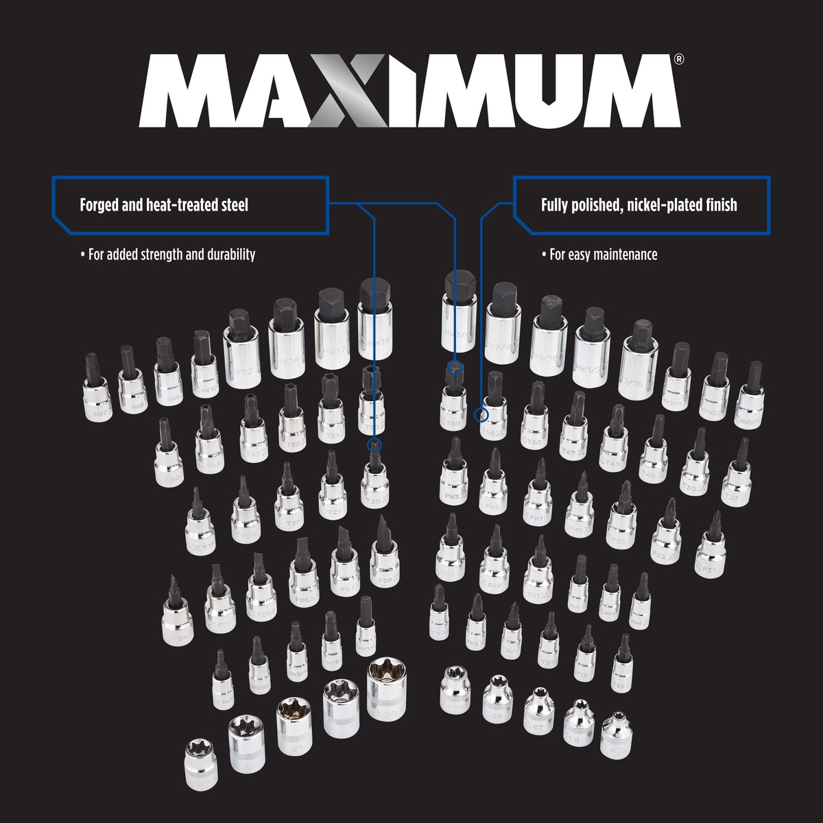 Professional Grade Bit Socket Set, 75-pc M5A2 - product image 2