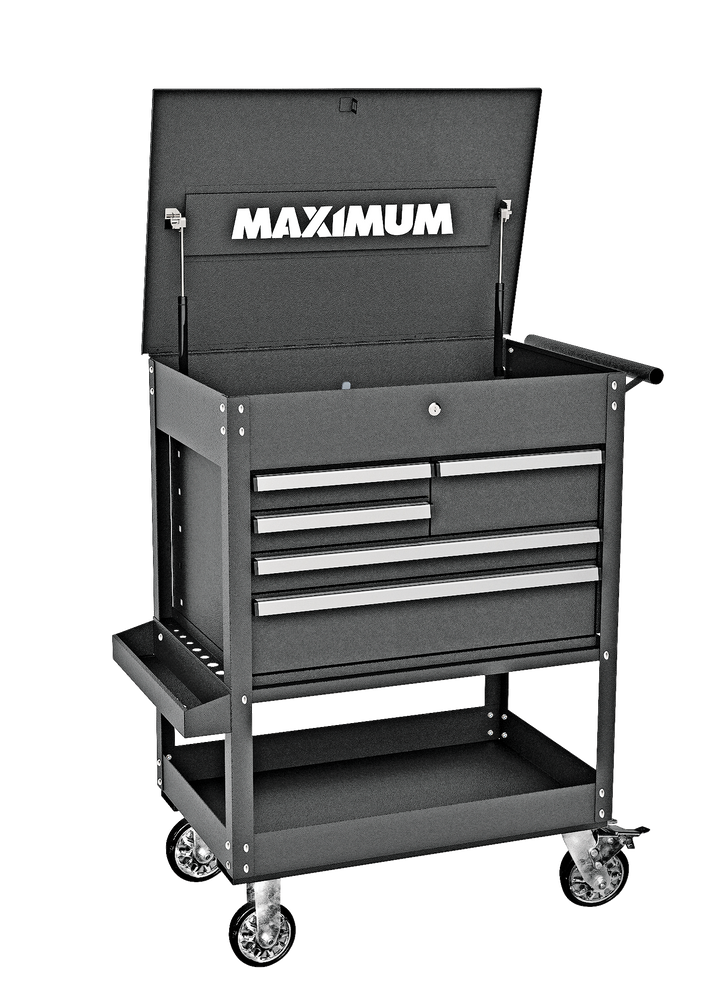 Rolling Mechanics Tool Cart with 5 Drawers, Black, 30-in K4L9 - product image 5