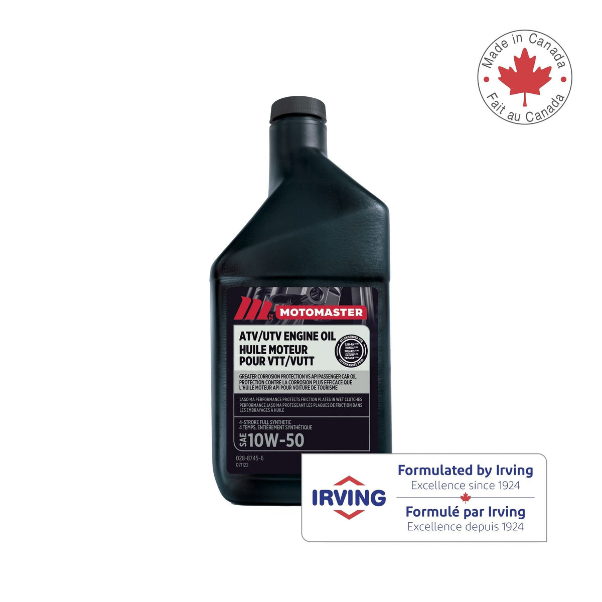4-Stroke Synthetic ATV/UTV Engine Oil 10W50, 946-mL Q3K7 - product image 3
