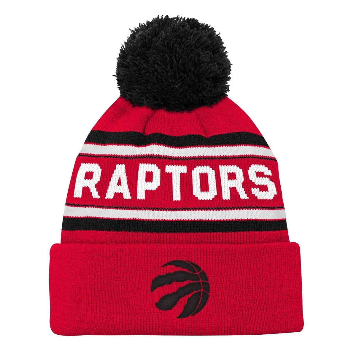 Raptors Jacquard Cuffed Knit With Pom, Acrylic Knit, Regular Size I6E7 - product image 1