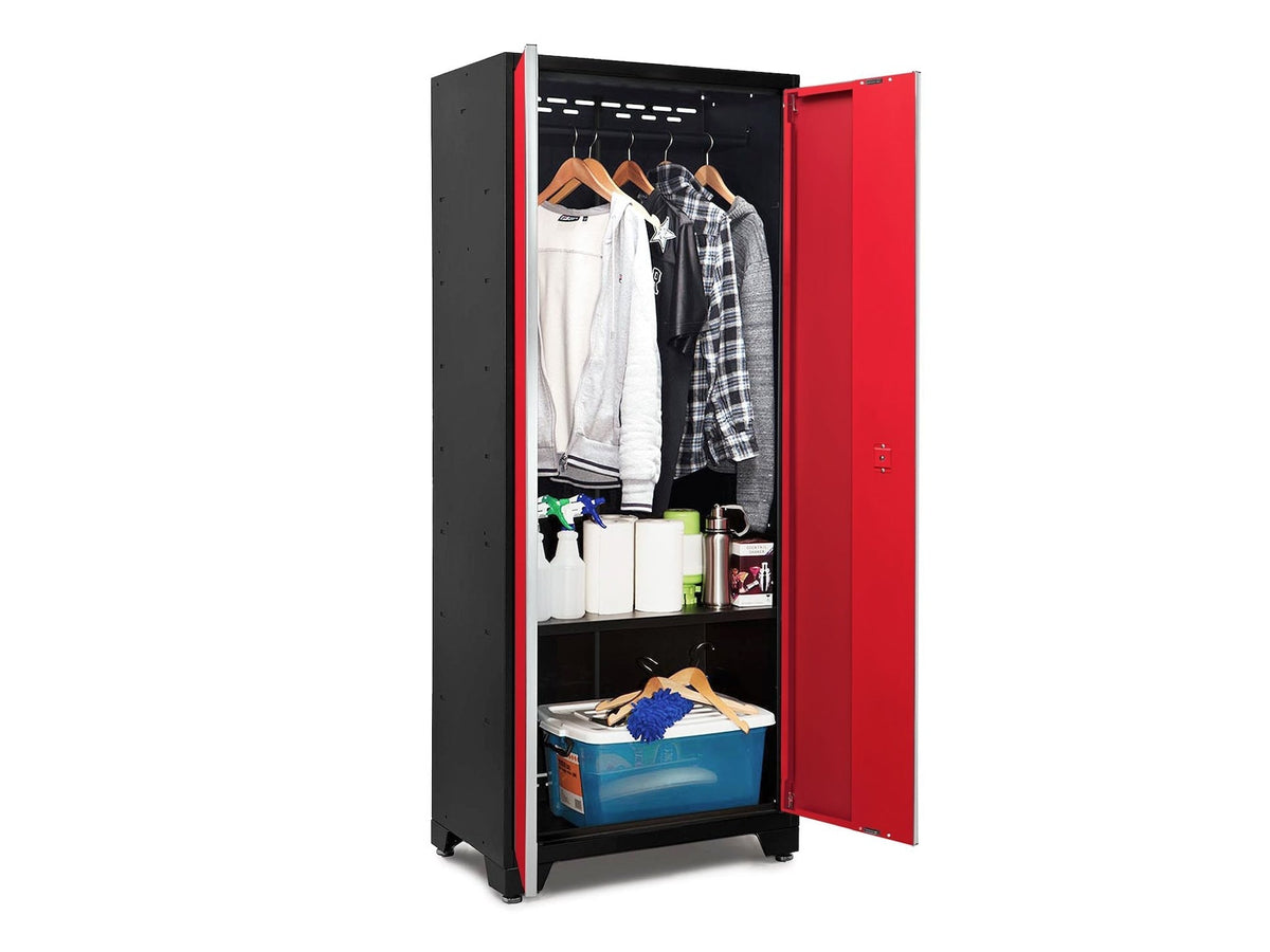 Bold Series 24-Gauge Steel RTA Storage Locker with 3 Shelves, Black/Red, 30-in V8O7 - product image 2