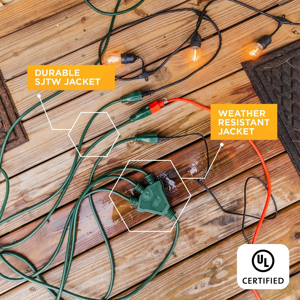 28-ft Outdoor 3-Split Extension Cord P8P7 - product image 4