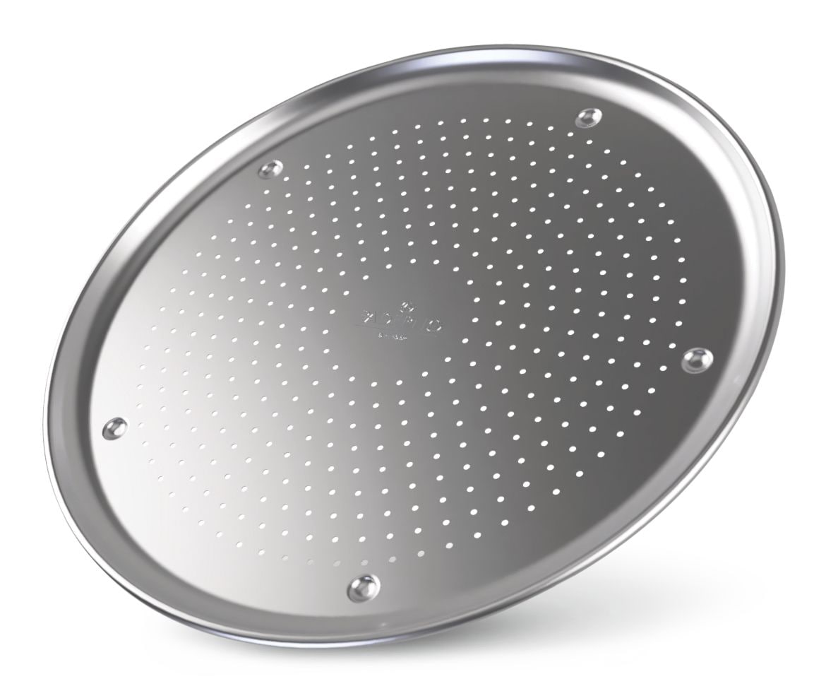 Professional Uncoated Aluminum Round Pizza Crisper Pan, 16-in O7E6 - product image 1