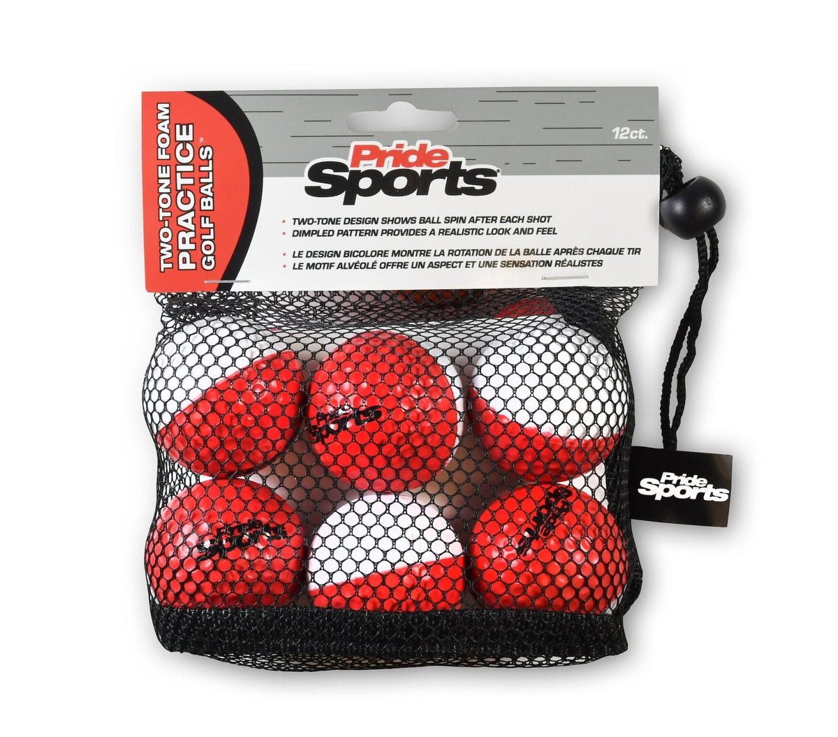 Two Tone Practice Golf Balls, Red/White, 12-pk E8W0 - product image 1