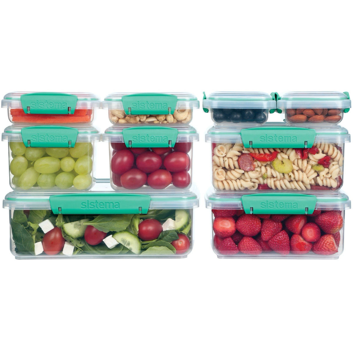 To Go Rectangular Food Storage Container Set with Removable Dividers, 18-pc G5U4 - product image 1
