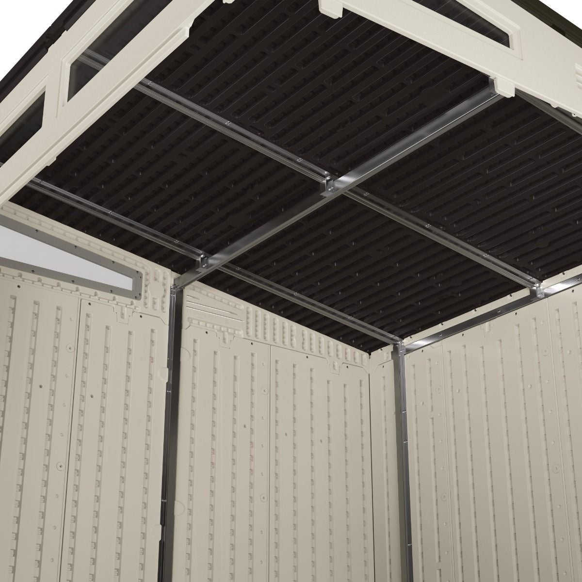 Modernist 7x7-ft Vanilla/Dove Grey Storage Shed K9M3 - product image 7