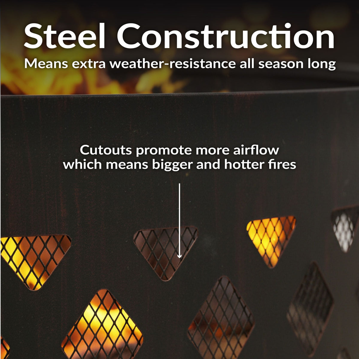 Decor Cut Out Wood-Burning Fire Ring, 36-in U3X2 - product image 4