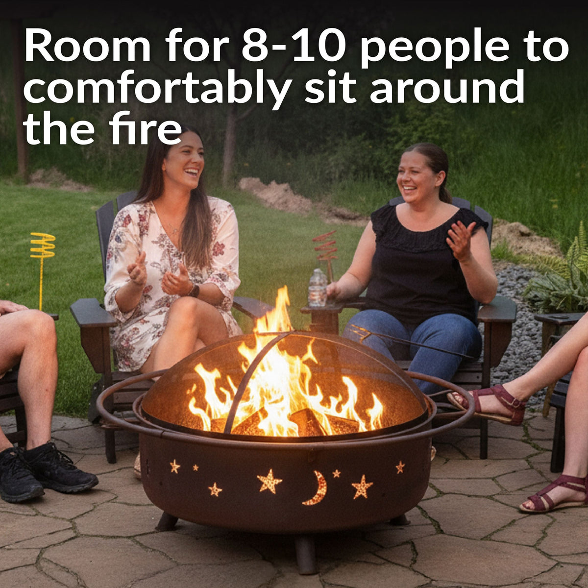 Décor Steel Cosmic Fire Pit, Extra-Large, 42-in L7W6 - product image 7