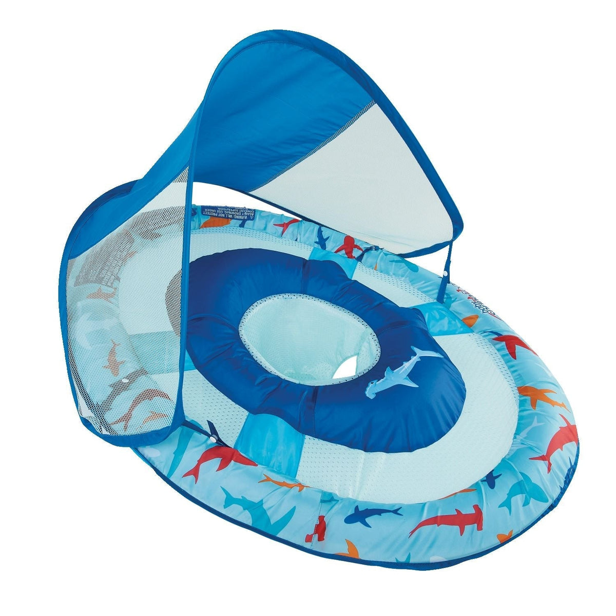 Sun Canopy Inflatable Baby Spring Float for Kids 9-24 Months, Shark Design T1X0 - product image 1