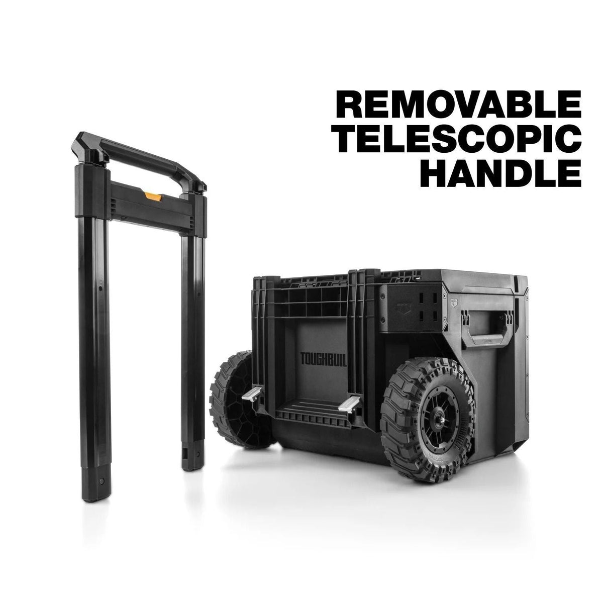 StackTech Portable Modular Plastic/Metal Rolling Tool Box with Handle and Inner Tray, IP65-Rated, Black W1U1 - product image 4