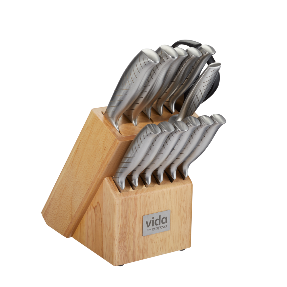 Stainless Steel Knife Block Set, Ergonomic Grip, 14-pc X7P4 - product image 1
