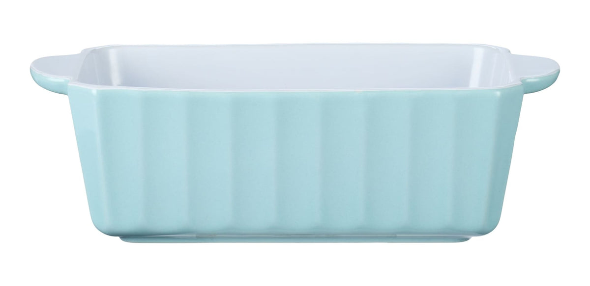 White/Blue Ceramic Loaf Baking Dish, 1-lb T7H1 - product image 1