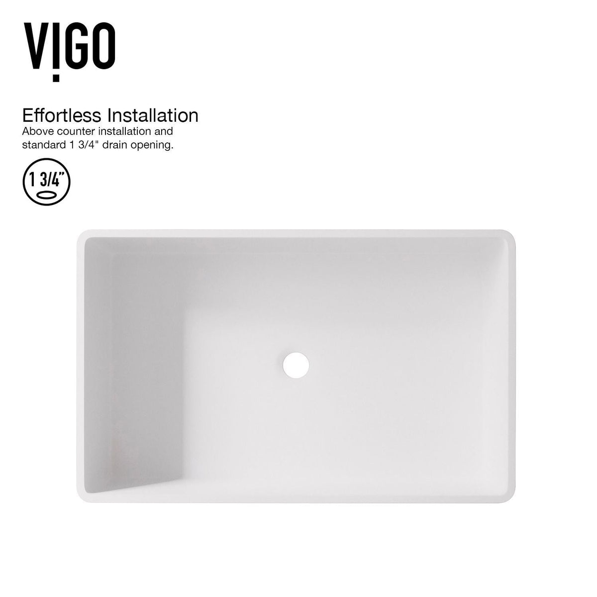 Magnolia MatteStone White Bathroom Sink/Basin Set with Olus Wall Mount Faucet and Rectangular Composite Vessel I7Q2 - product image 6