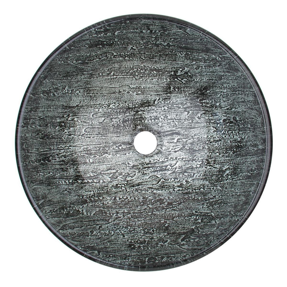 Round Glass Vessel Bathroom Sink/Basin with Deep Bowl, Titanium J0R8 - product image 3