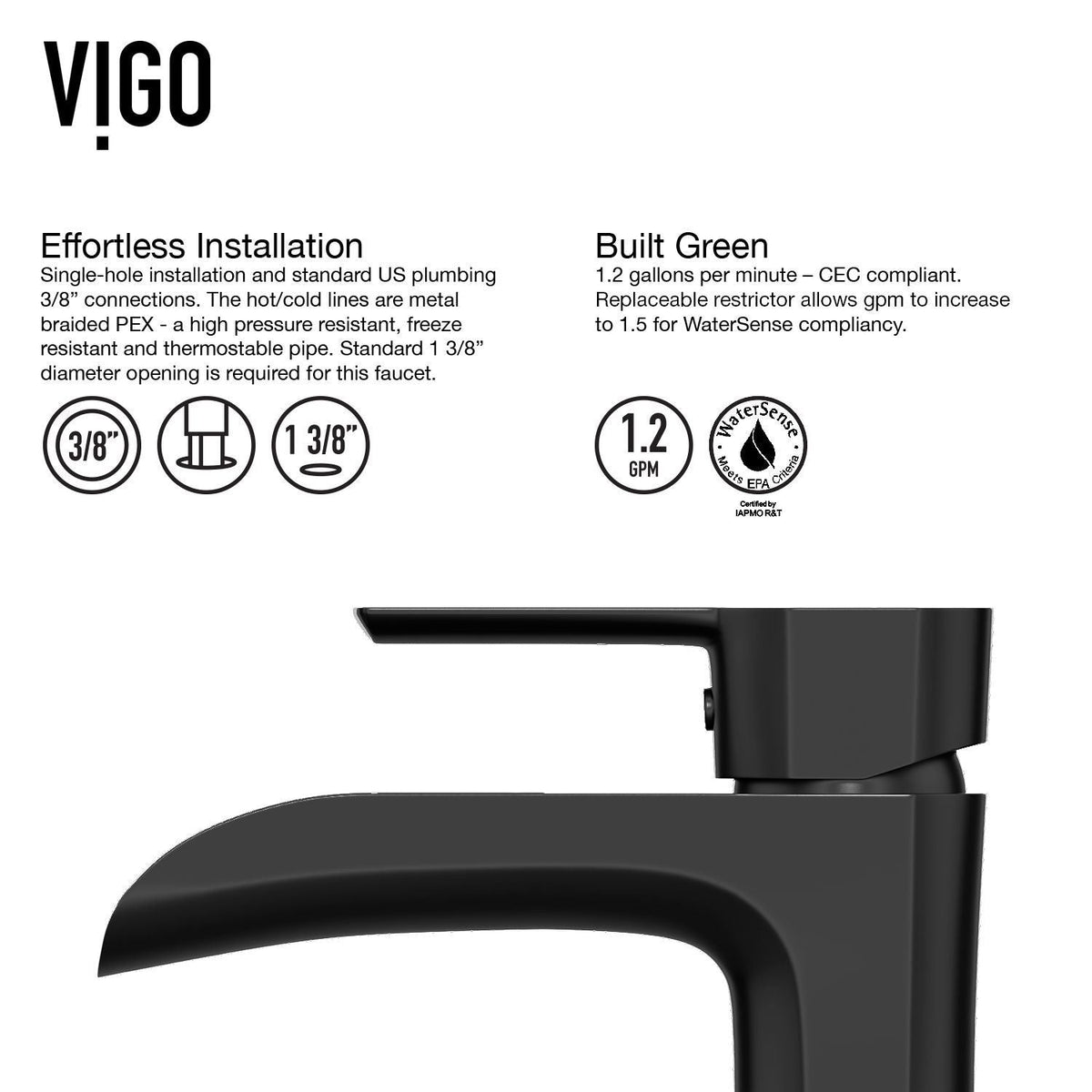Wisteria MatteStone White Bathroom Sink/Basin Set with Niko Faucet and Oval Composite Vessel P4Z5 - product image 6