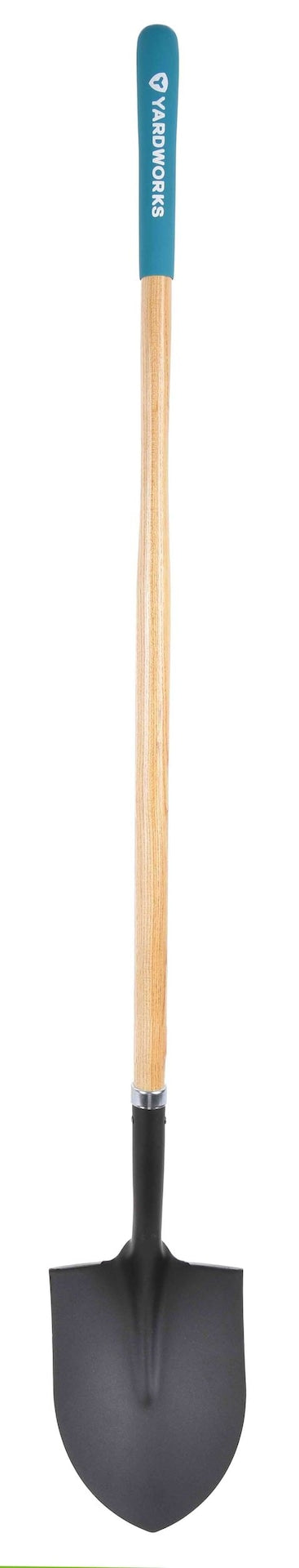 Tempered Steel Round Point Long Handle Shovel, 62-In, Hardwood Shaft E8U6 - product image 1
